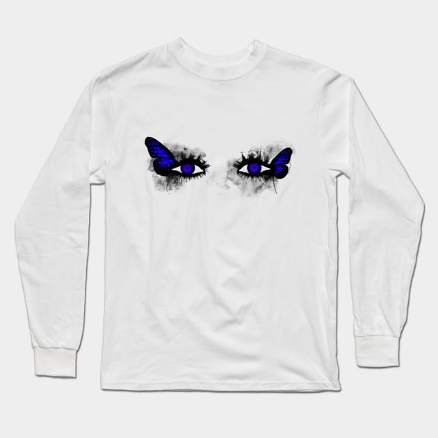 Blue Metamorphosis Long Sleeve T-Shirt by Not Meow Designs 